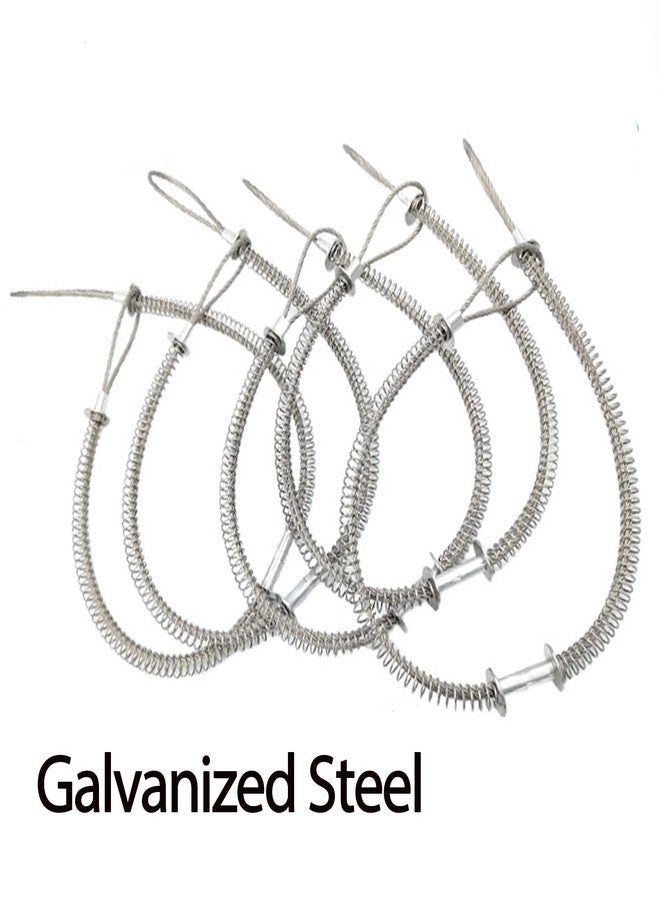 Mefape 15PCS Galvanized Steel Whip Stop Hose, 1/8" x 20", 200 PSI, Silver, 0.5" - 1.25" Hose Diameter - Image 5